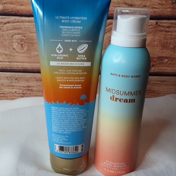 BATH & BODY WORKS 'SUMMERTIME' BODY MOUSSE WASH & MOISTURIZER 2-PIECE SET - Picture 5 of 11
